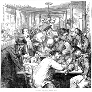 Cafenea in Paris 1870 - Sursa Wikipedia